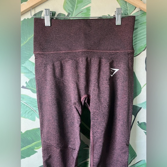 Gymshark Womens Cherry Brown Marl Vital Rise Seamless Leggings Small NWT - Picture 3 of 9
